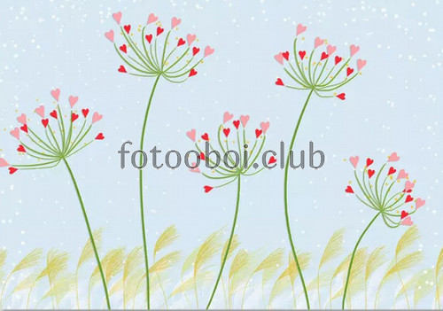 одуванчики, абстракция, живопись